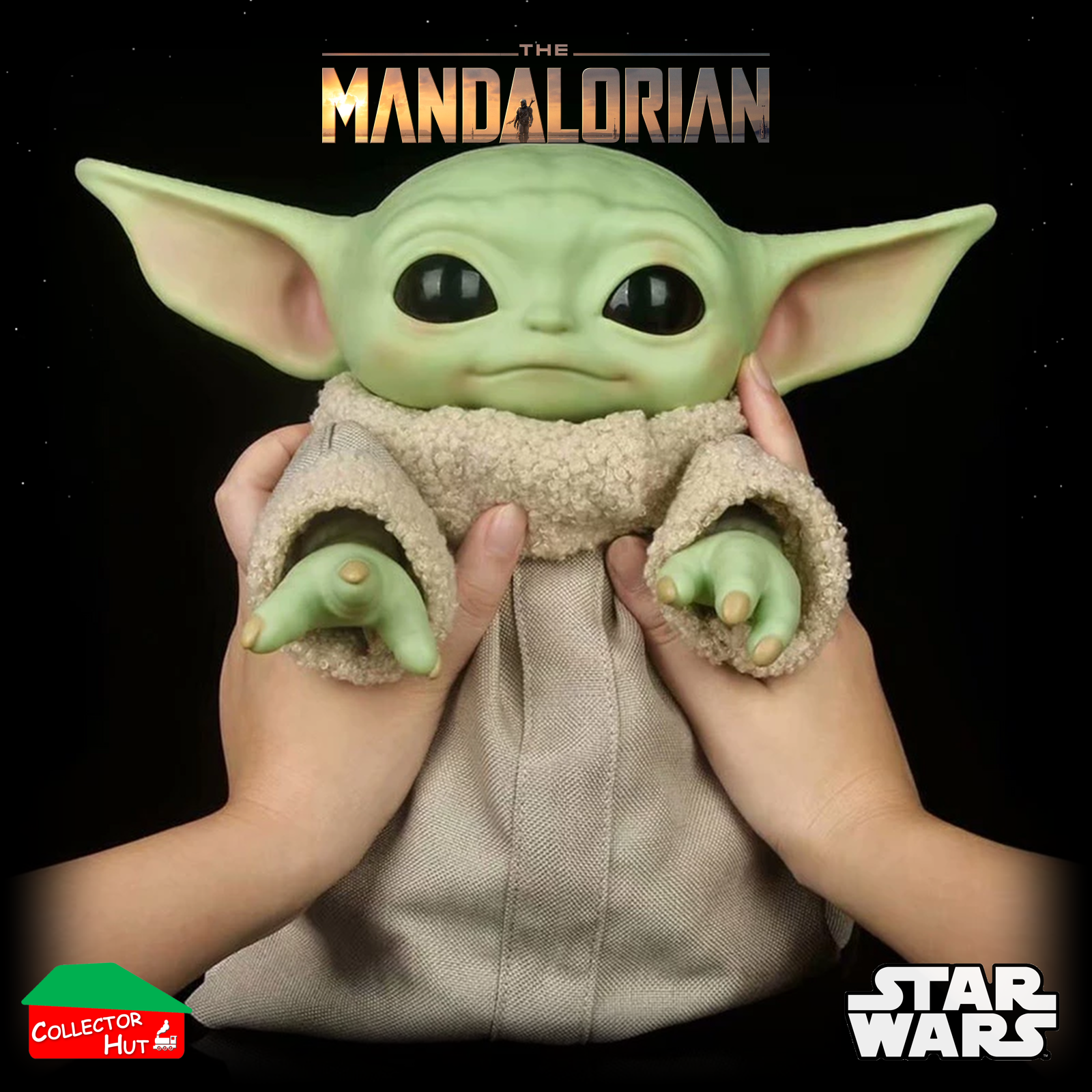 Star Wars Grogu Baby Yoda Plush Toy, 11" “The Child” from The Mandalorian