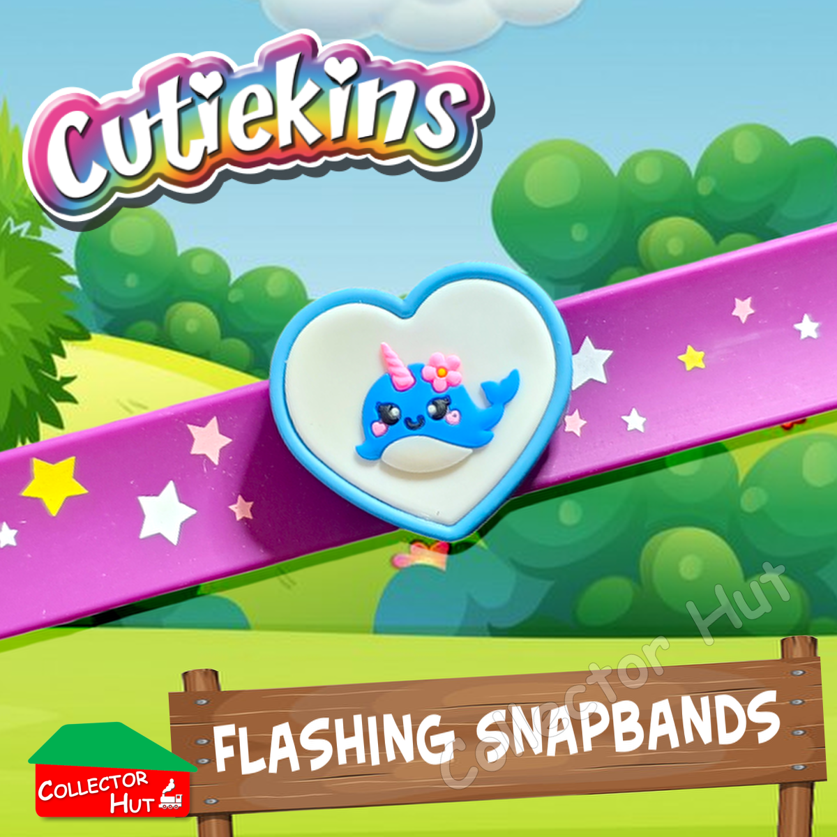 Snap On Wrist Bracelets Cutiekins Flashing Cute Animal Kids Toy for Party Bags