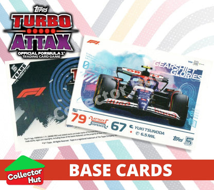 Topps Turbo Attax Formula 1 F1 2024 #1-166 Base Cards YOU CHOOSE