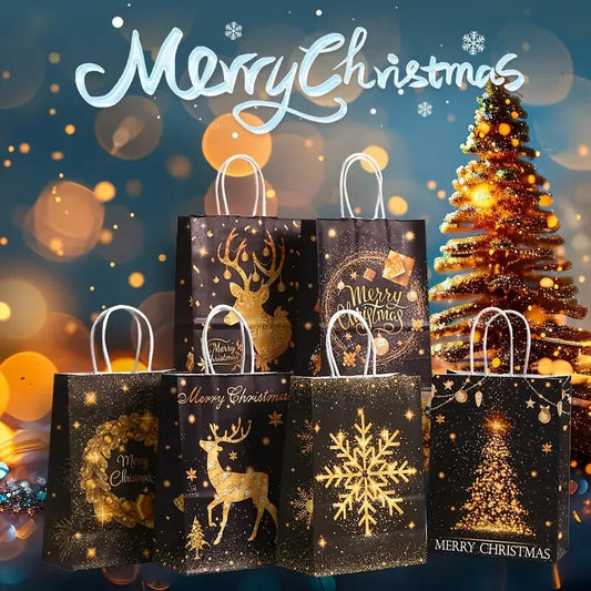 Christmas Novelty Tote Gift Bags Fabric Choose a Pattern