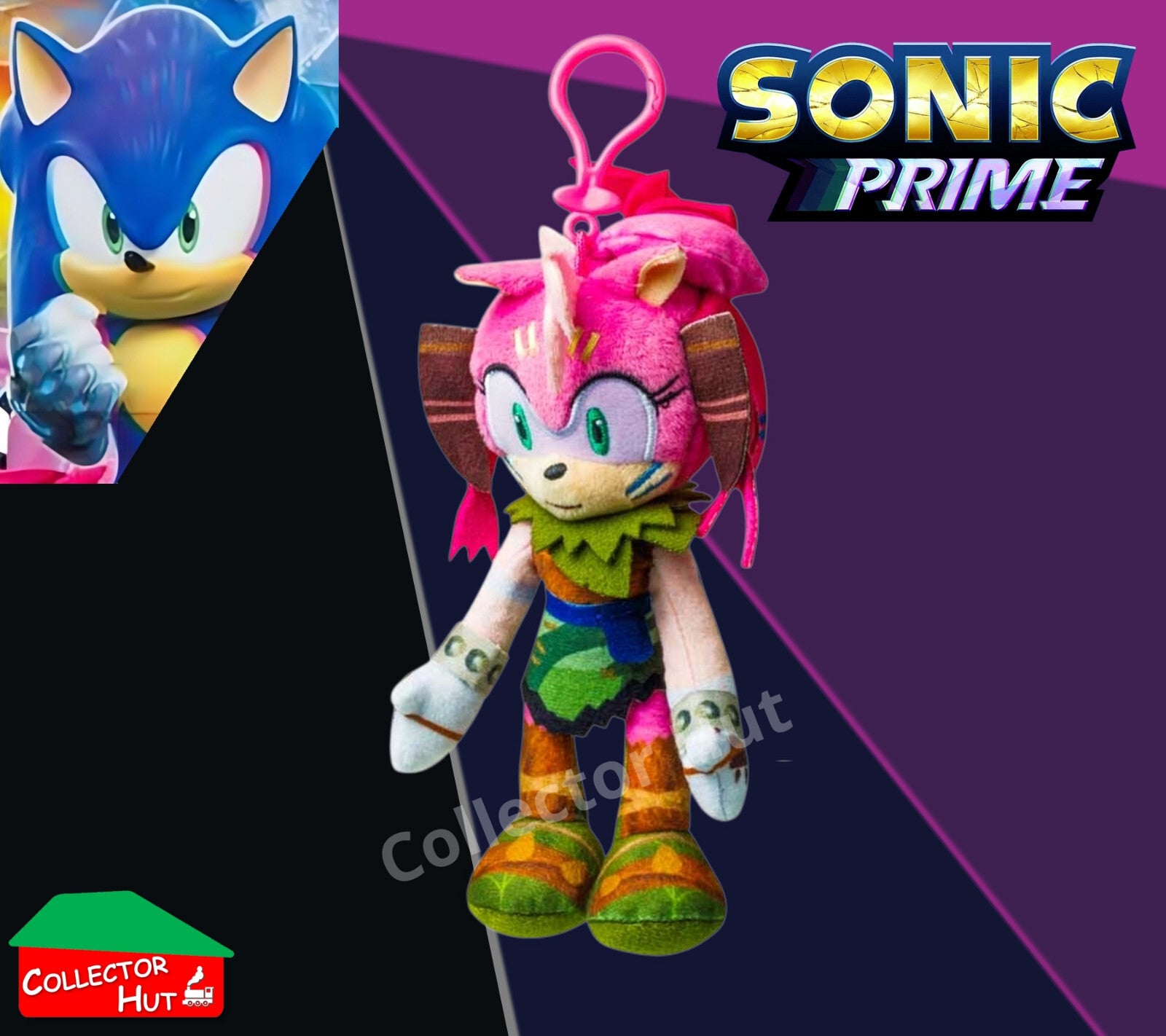 Sonic Prime Clip On Plush 15cm Keyring LICENSED CHOOSE A CHARACTER