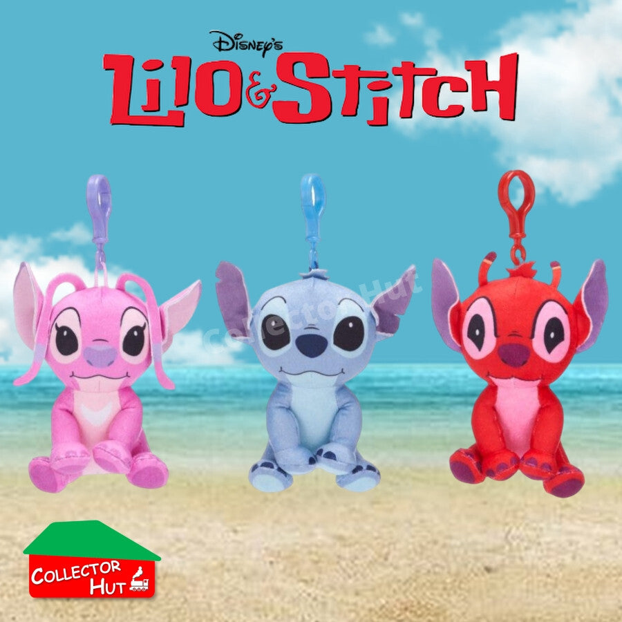 Disney Stitch 4.5" Plush Toy Bag Hangers Genuine Collectible 