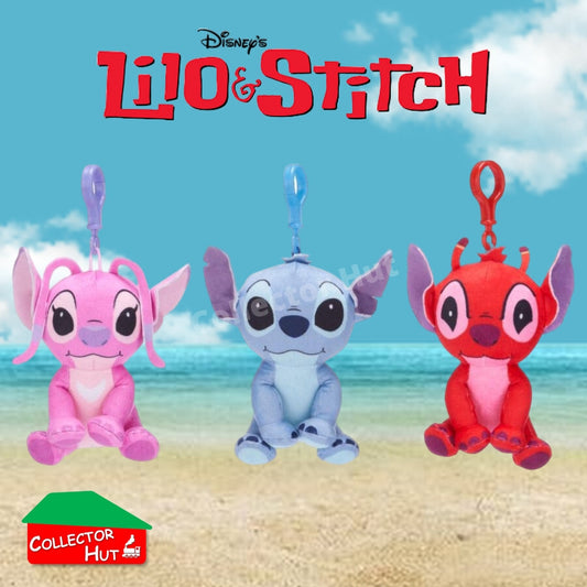 Disney Stitch 4.5" Plush Toy Bag Hangers Genuine Collectible 