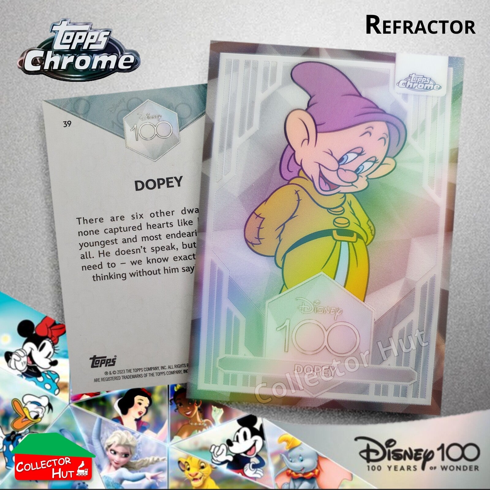 Disney 100 Topps Chrome 2023 REFRACTOR Cards 1-100 Pick Singles