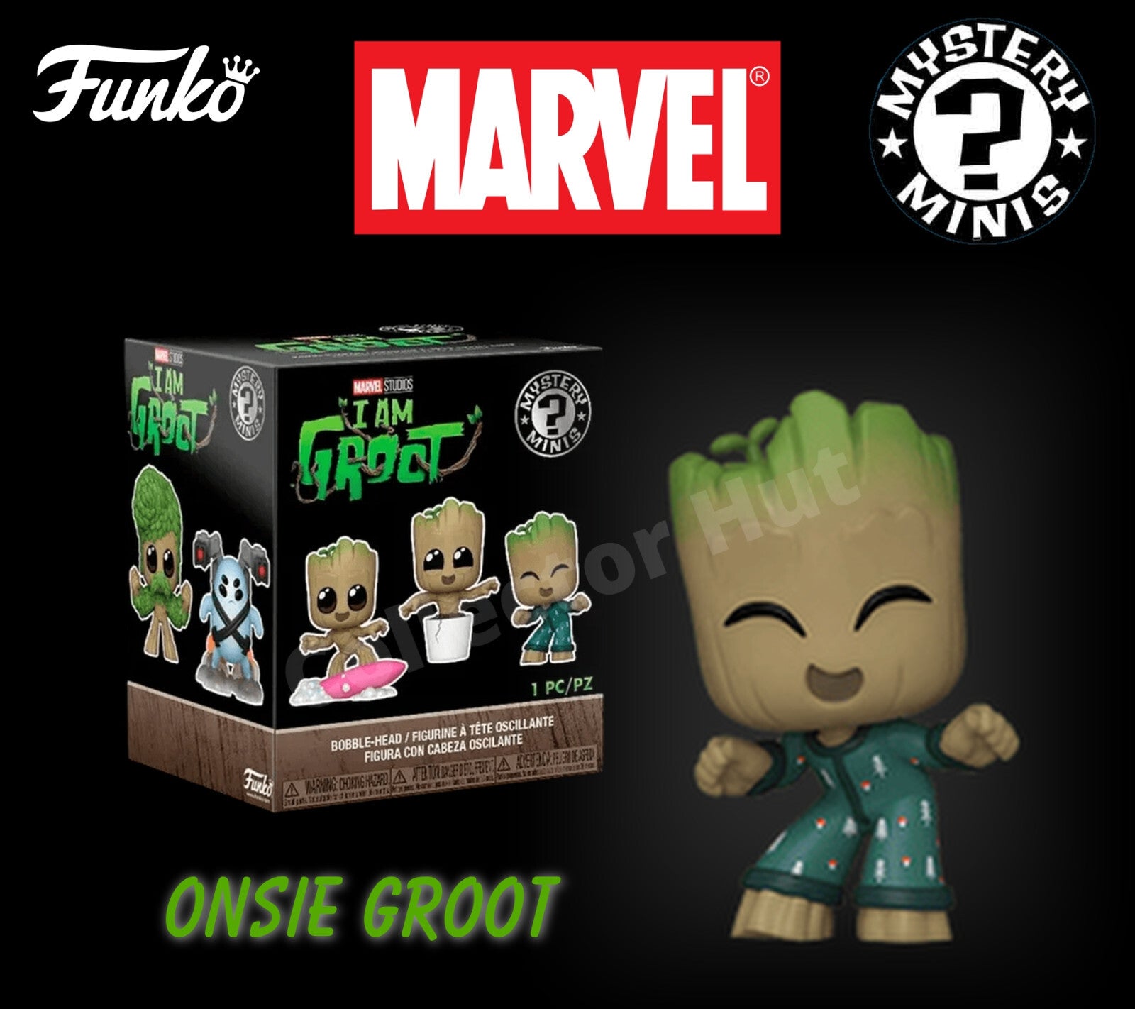 Funko Marvel Mystery Minis I am Groot Bobblehead Figures Guaridans of the Galaxy