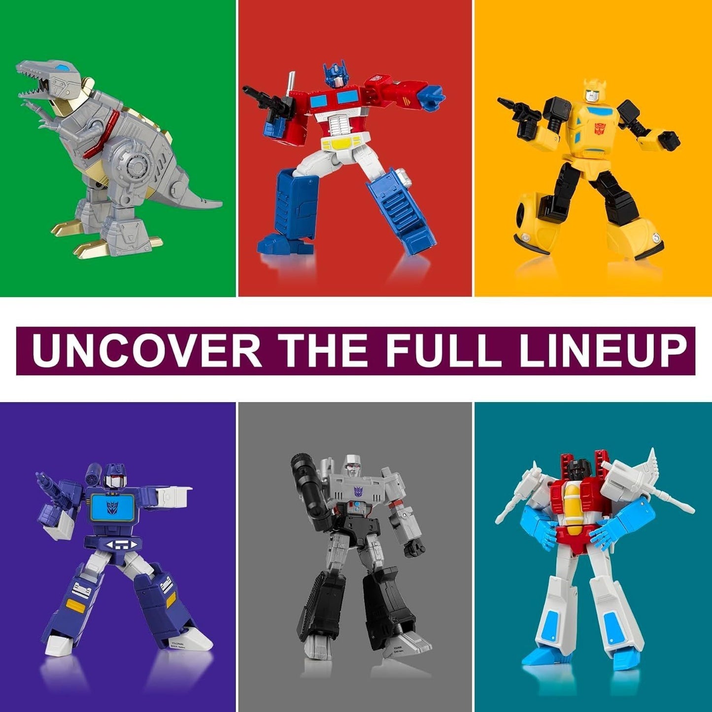 Transformers G1 Mini Action Figure Model Kit 6 Pack Combo Set Yolopark