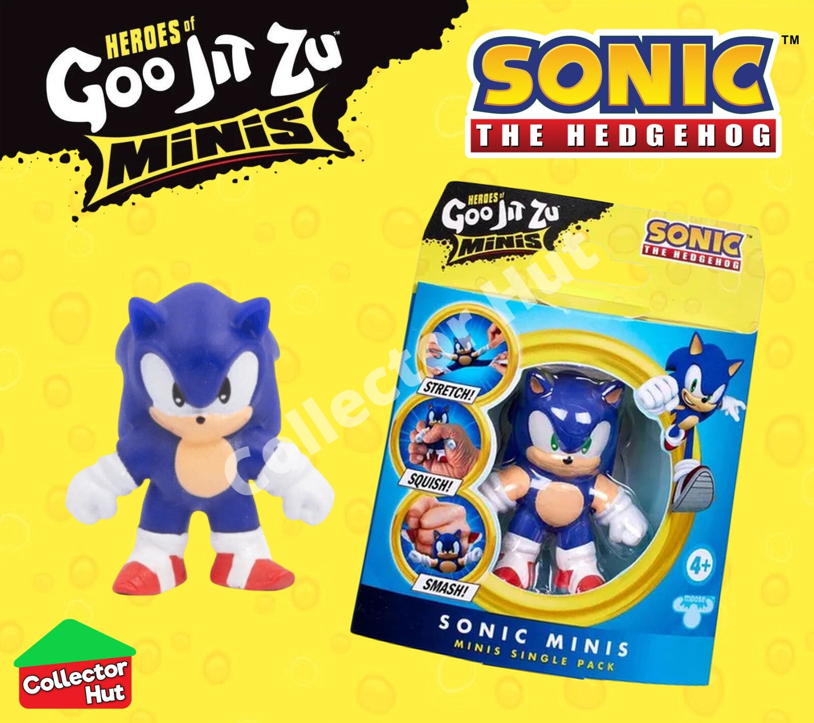 Heroes of Goo Jit Zu Sonic the Hedgehog Minis Stretchy Sensory Toys to Collect!