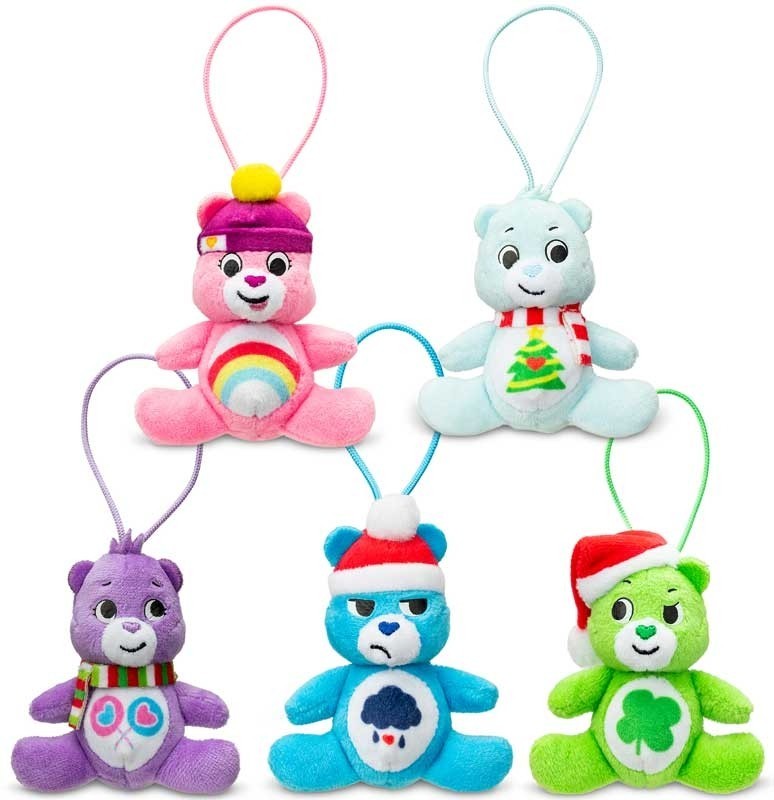 Micro Teenies Care Bears Holiday 5 Pack Treasure Box Miniature Plush Toys