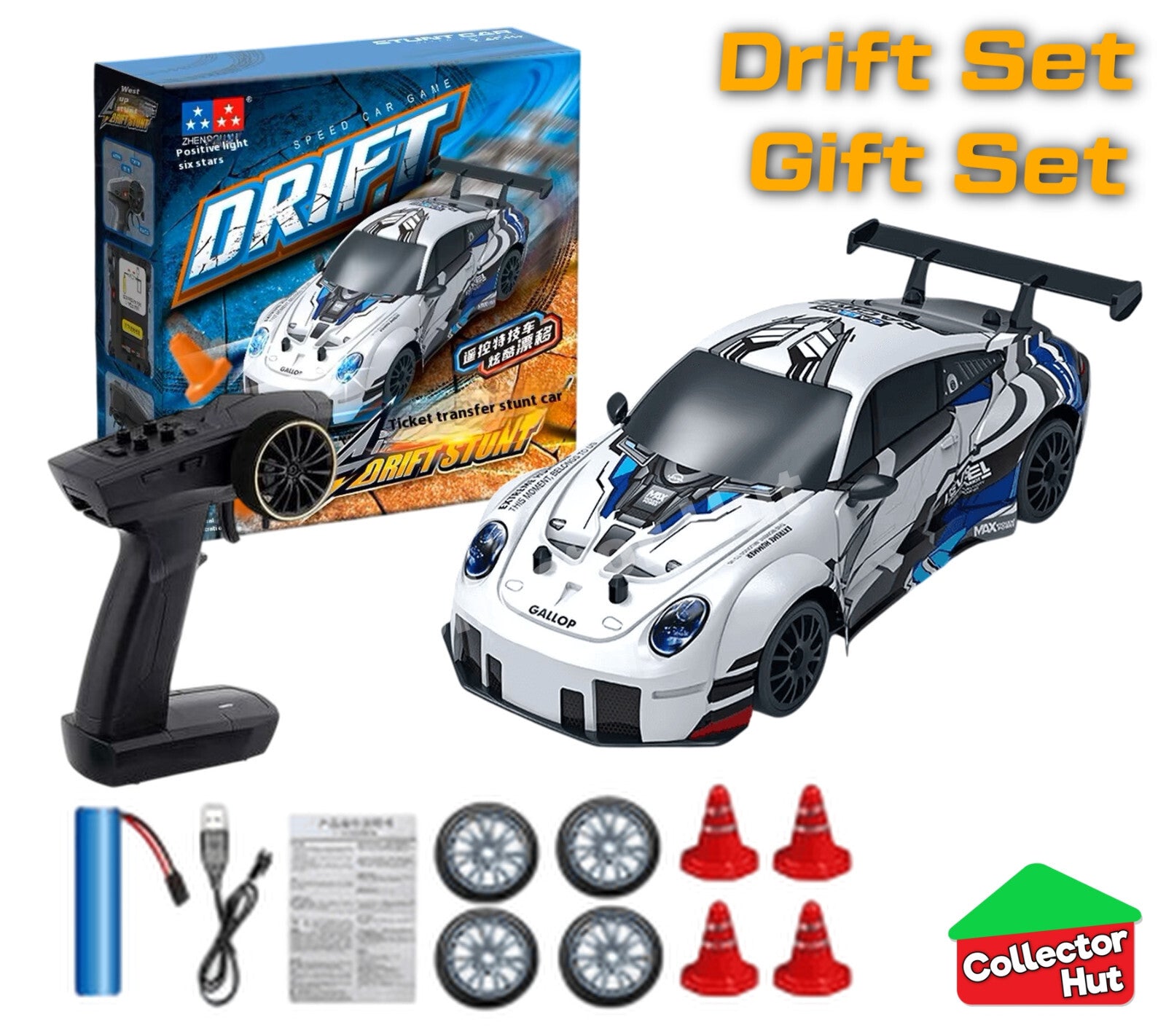 Drift RC Car 1:24 Scale High Speed Remote Control 4WD 2.4Ghz GIFT BOXED