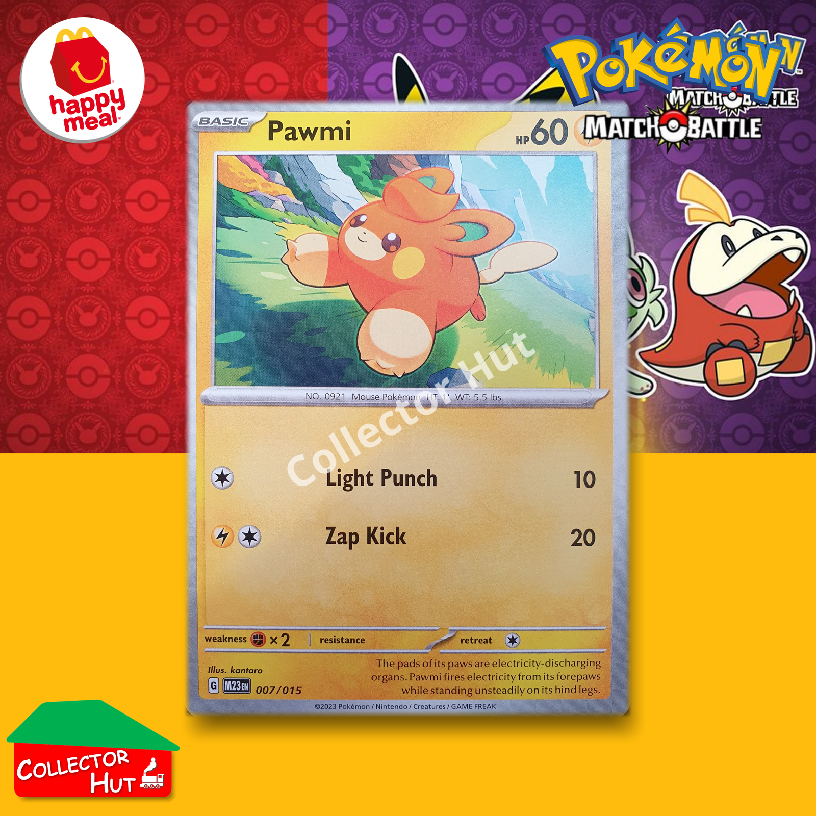 McDonald's Happy Meal 2023 Pokémon Match Battle SINGLE Trading Cards You Choose