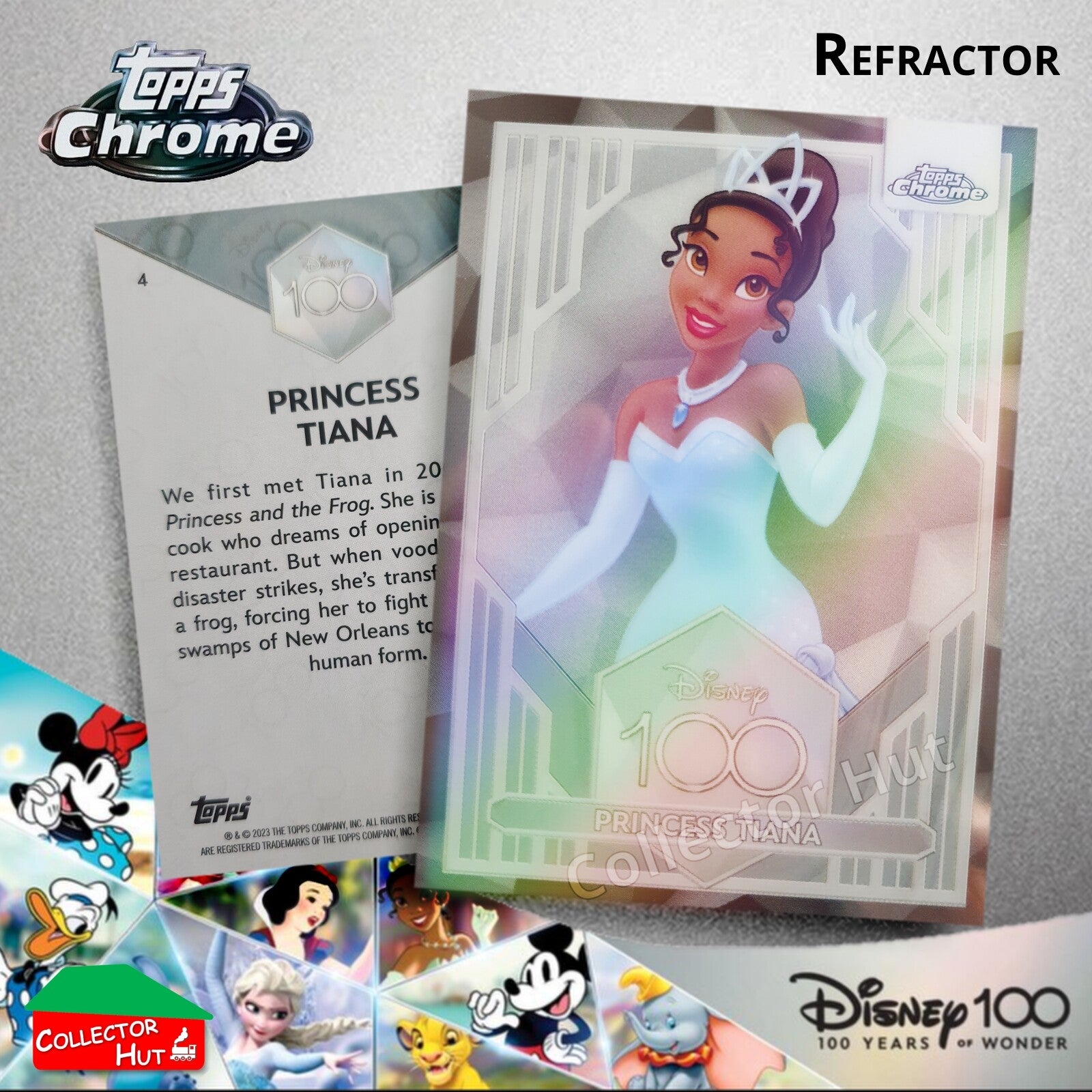 Disney 100 Topps Chrome 2023 REFRACTOR Cards 1-100 Pick Singles