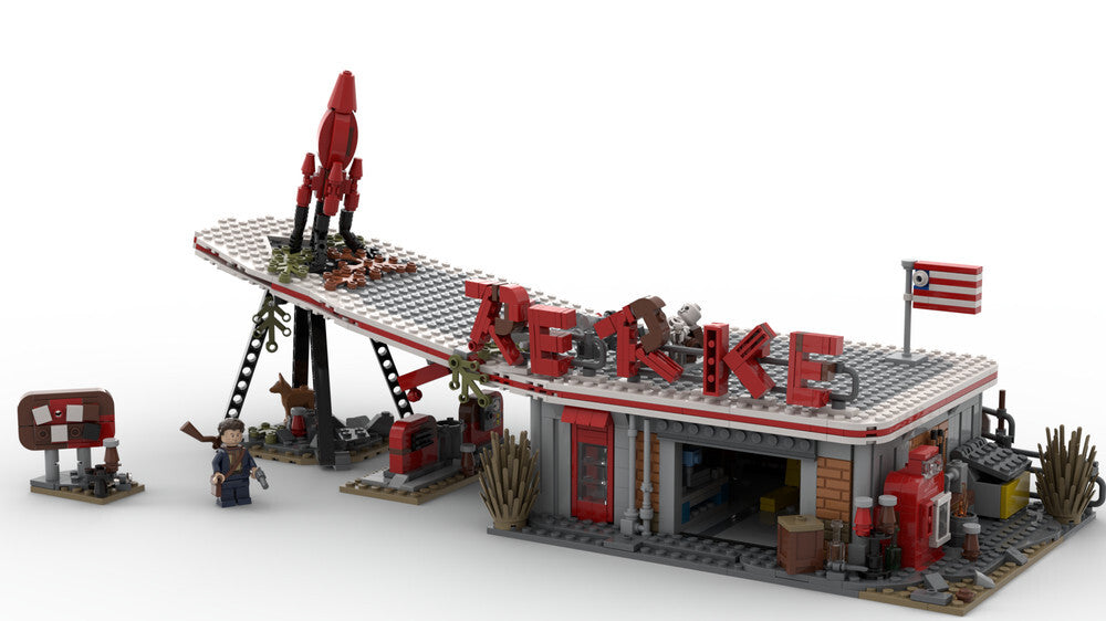 Fallout 4 Red Rocket Truck Stop Mega Bloks Buildable Display Model