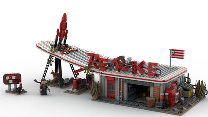 Fallout 4 Red Rocket Truck Stop Mega Bloks Buildable Display Model