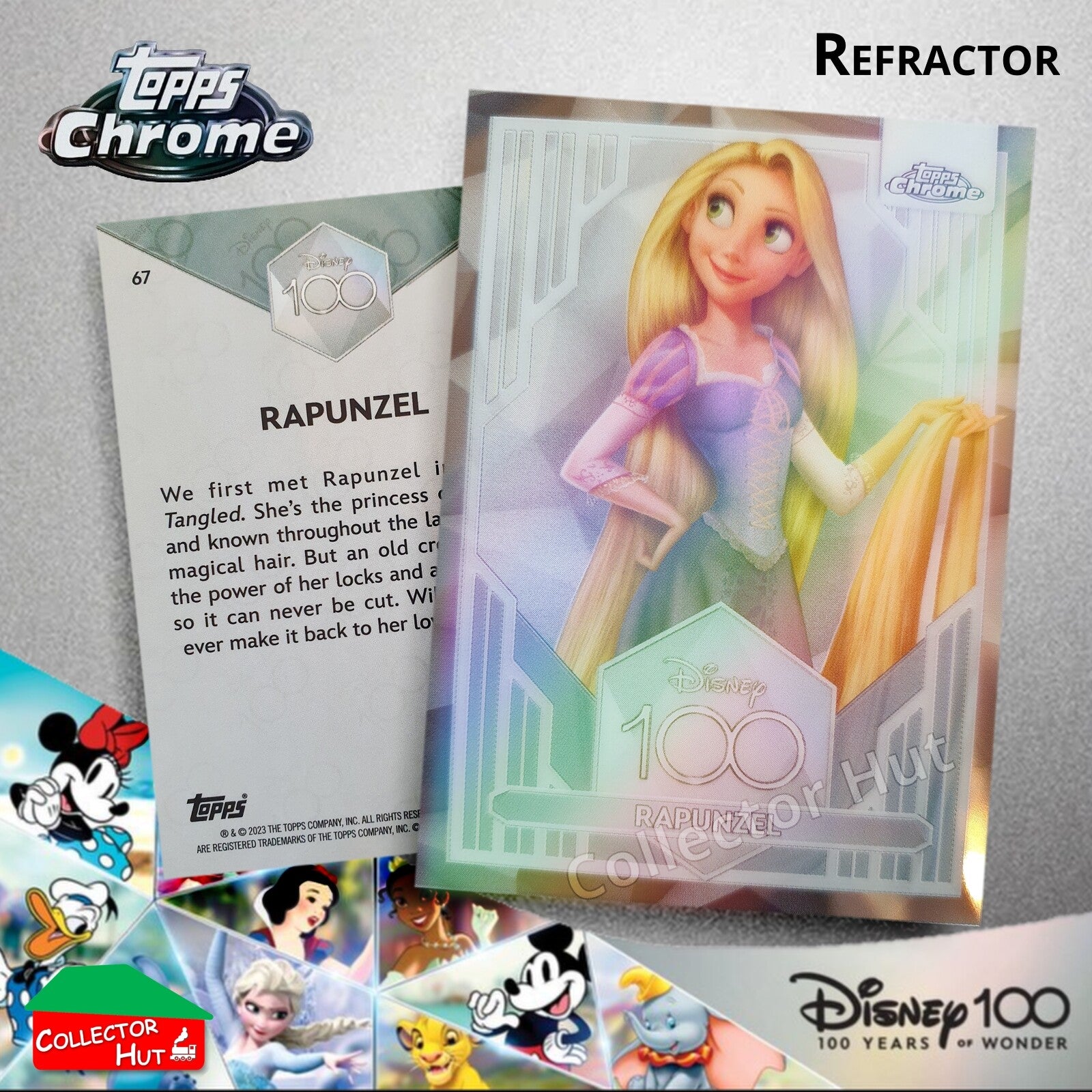 Disney 100 Topps Chrome 2023 REFRACTOR Cards 1-100 Pick Singles