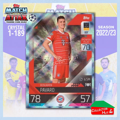 Topps Match Attax Europa Champions League 2022/23 Crystal Parallel Cards 190-387