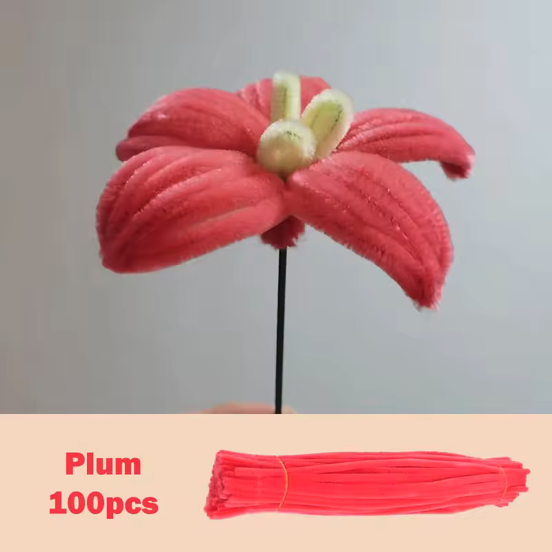 Chenille Craft Stems Pipe Cleaners 20pcs 30cm x 6mm Long Flexible Craft Supplies