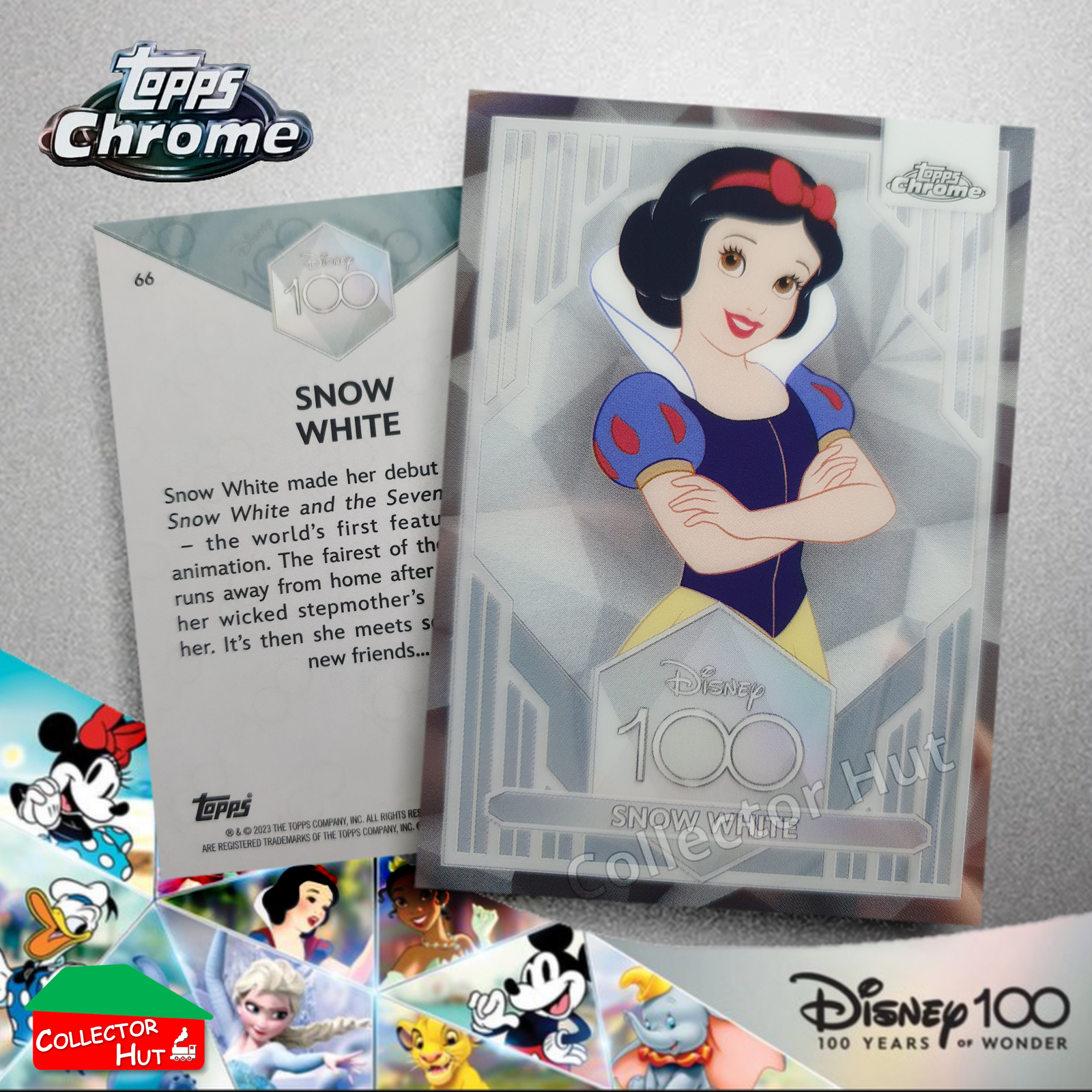 Disney 100 Topps Chrome 2023 Base Cards 1-100 Pick Singles to Complete Your Set