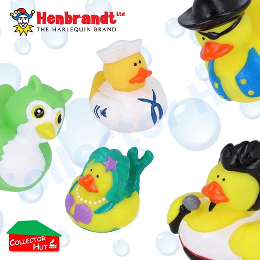 Novelty Rubber Ducks 5cm Assorted Characters Designs Henbrandt