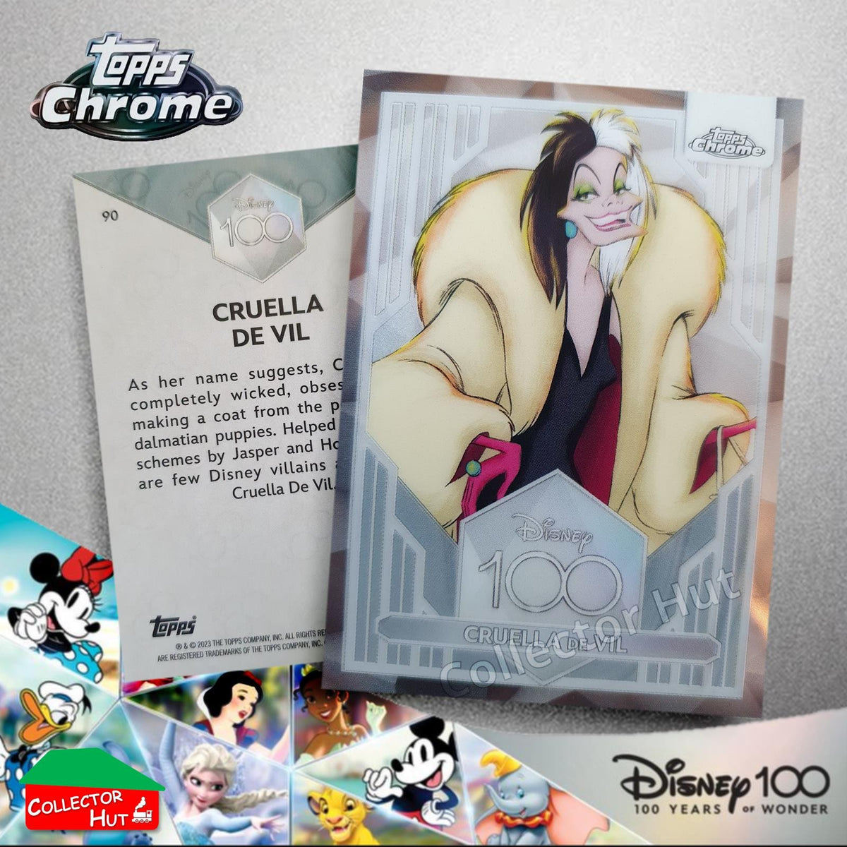 Disney 100 Topps Chrome 2023 Base Cards 1-100 Pick Singles to Complete Your Set