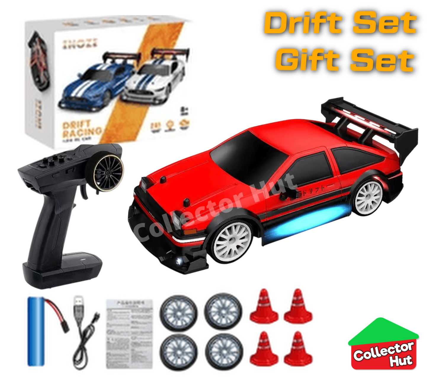 Drift RC Car 1:24 Scale High Speed Remote Control 4WD 2.4Ghz GIFT BOXED