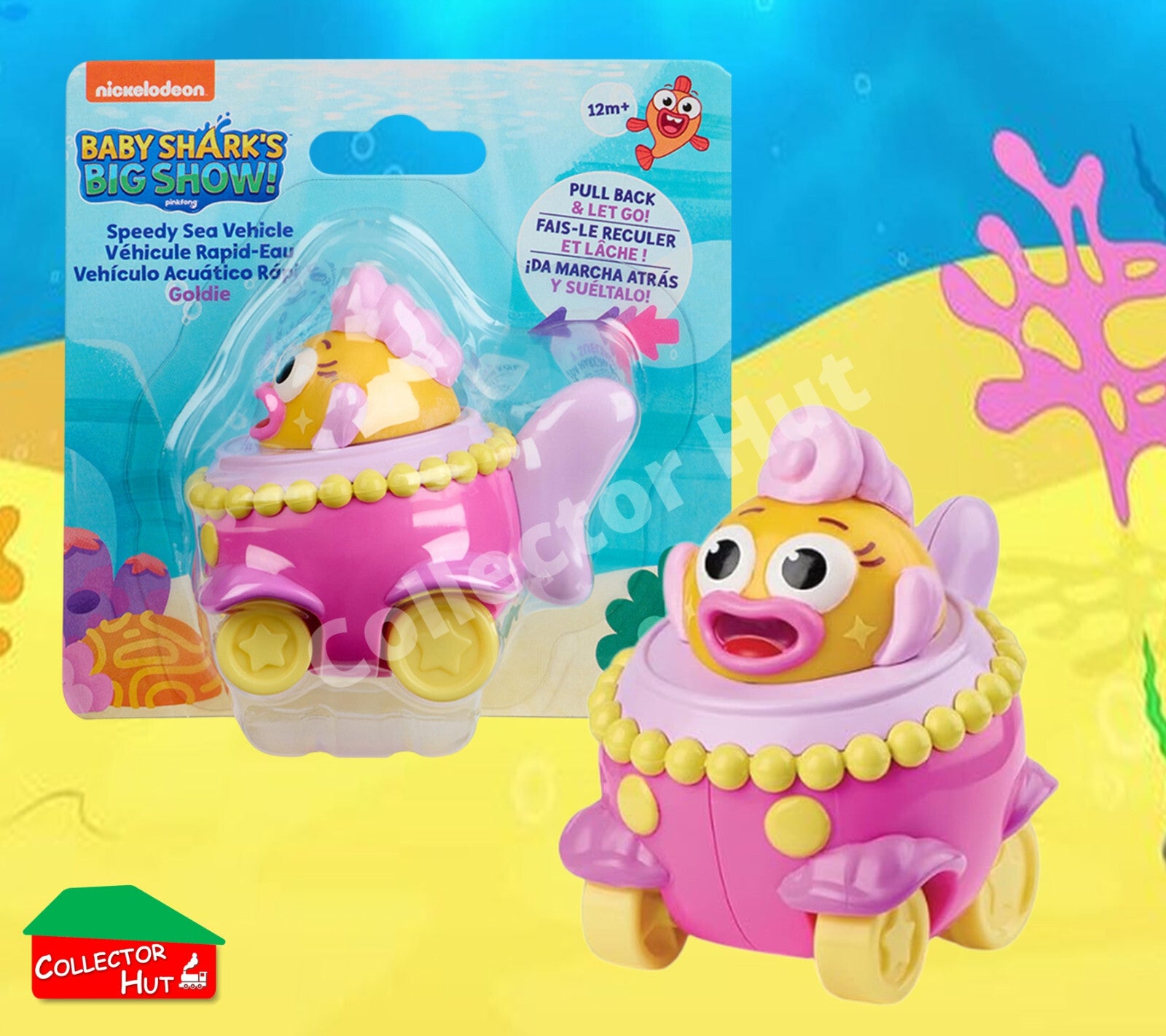 Baby Shark Pull-Back Sea Vehicle Toys Gneuine Nickelodeon Collection