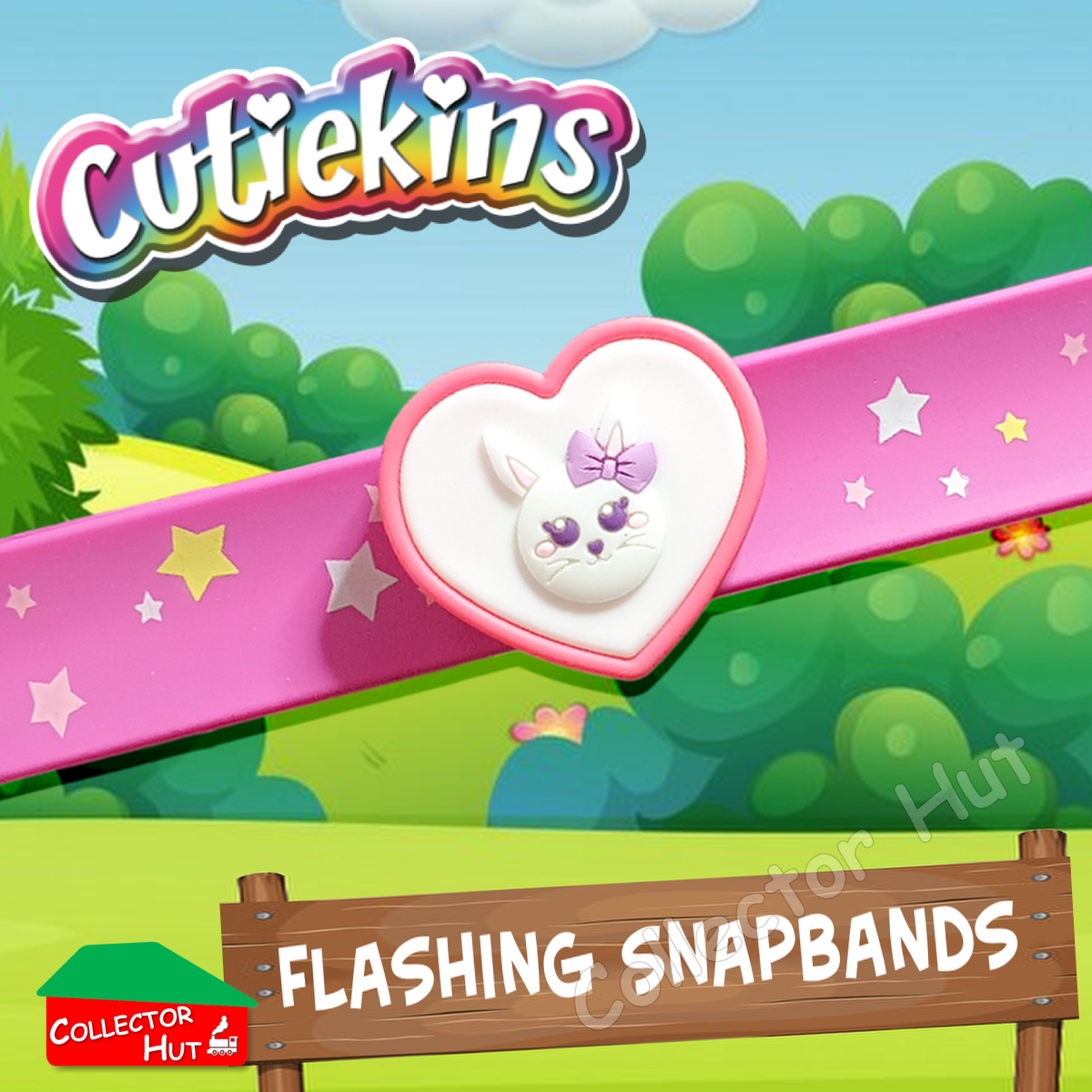 Snap On Wrist Bracelets Cutiekins Flashing Cute Animal Kids Toy for Party Bags