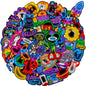 Awesome Stickers Novelty Anime Cartoon Animals Artistic 100's to Choose From