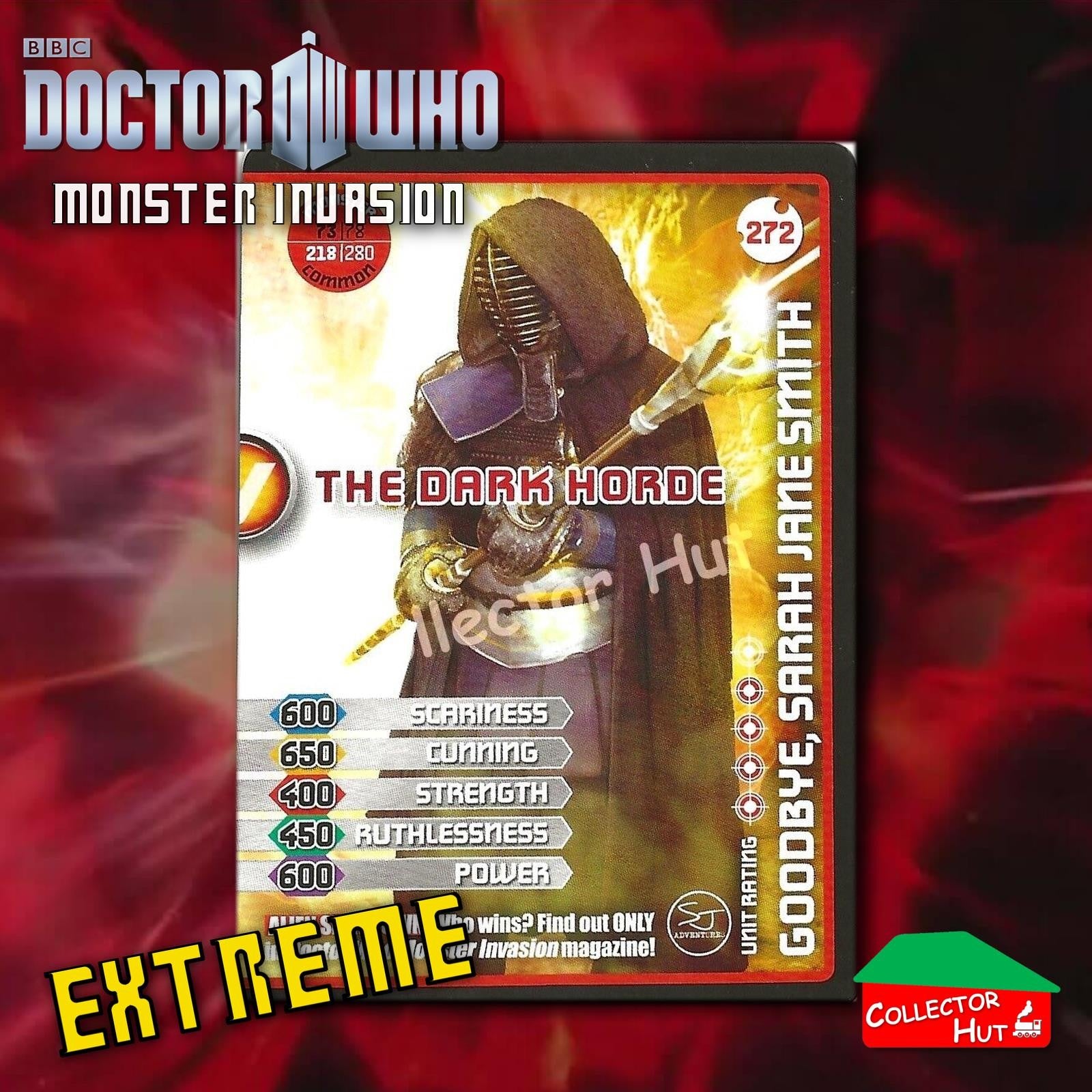 DOCTOR WHO Monster Invasion EXTREME Cards 166-344 New Fresh & Sleeved YOU CHOOSE