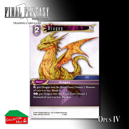 Final Fantasy Trading Card Game OPUS IV 4 Singles You Choose