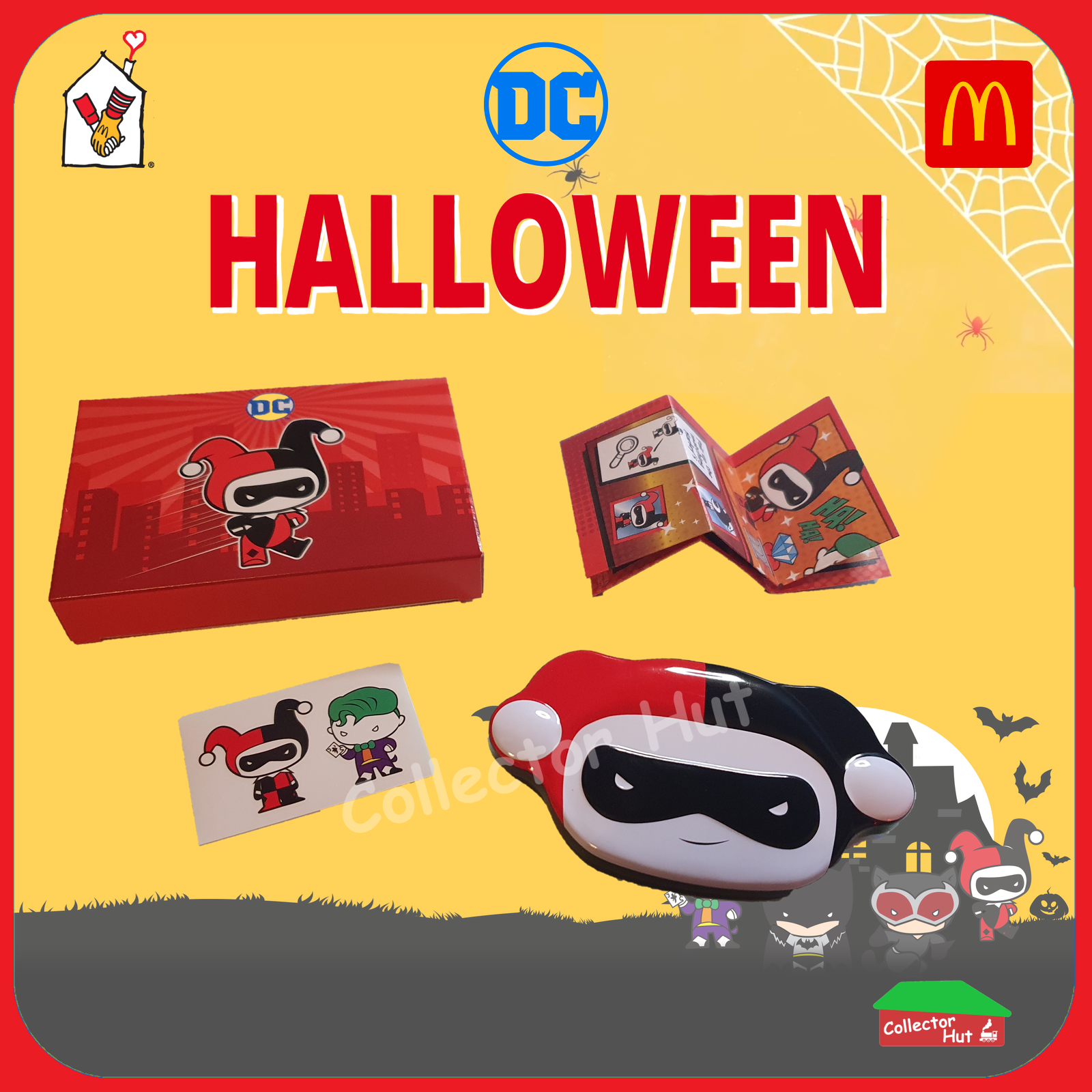 McDonald's Happy Meal DC Super Heroes & Villains Collector's Tin Play Sets