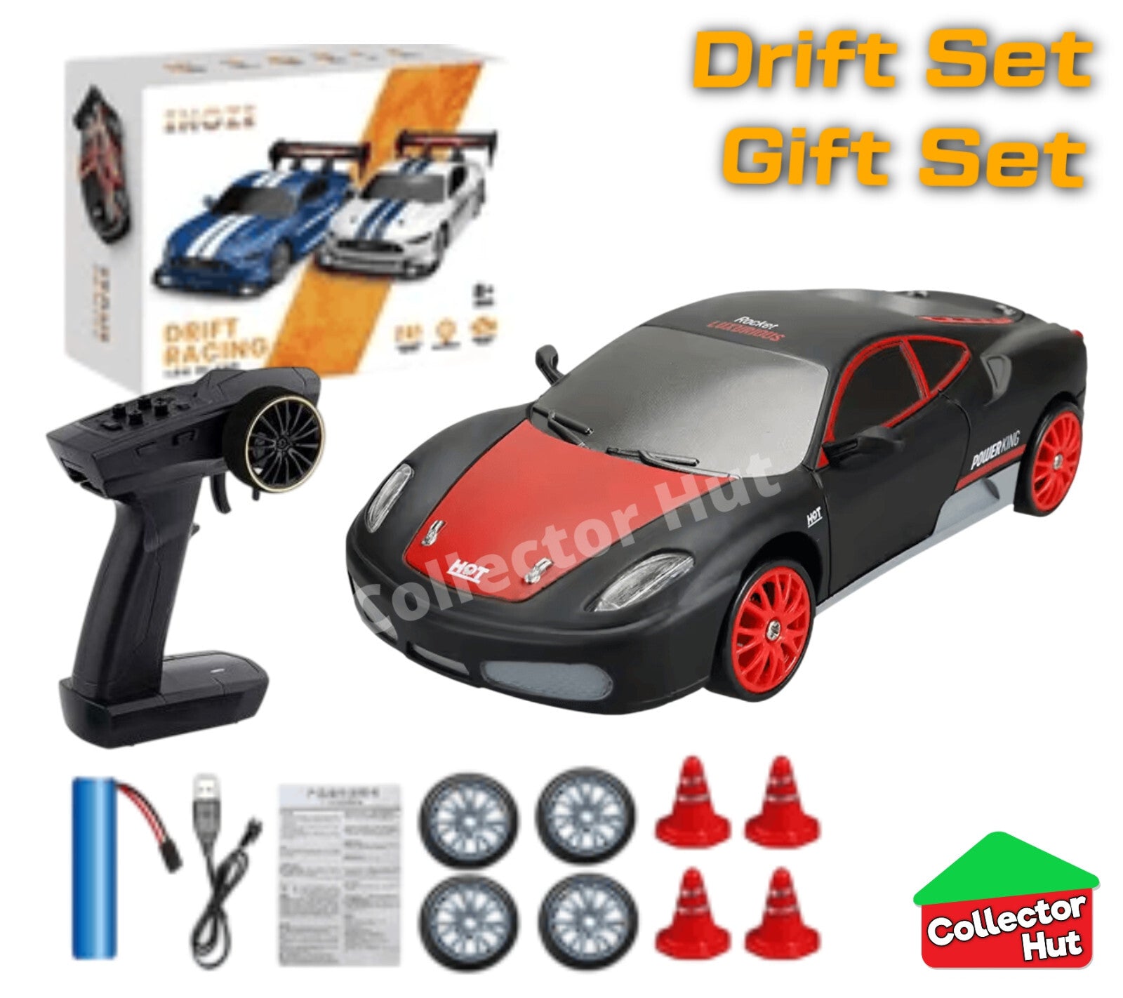 Drift RC Car 1:24 Scale High Speed Remote Control 4WD 2.4Ghz GIFT BOXED