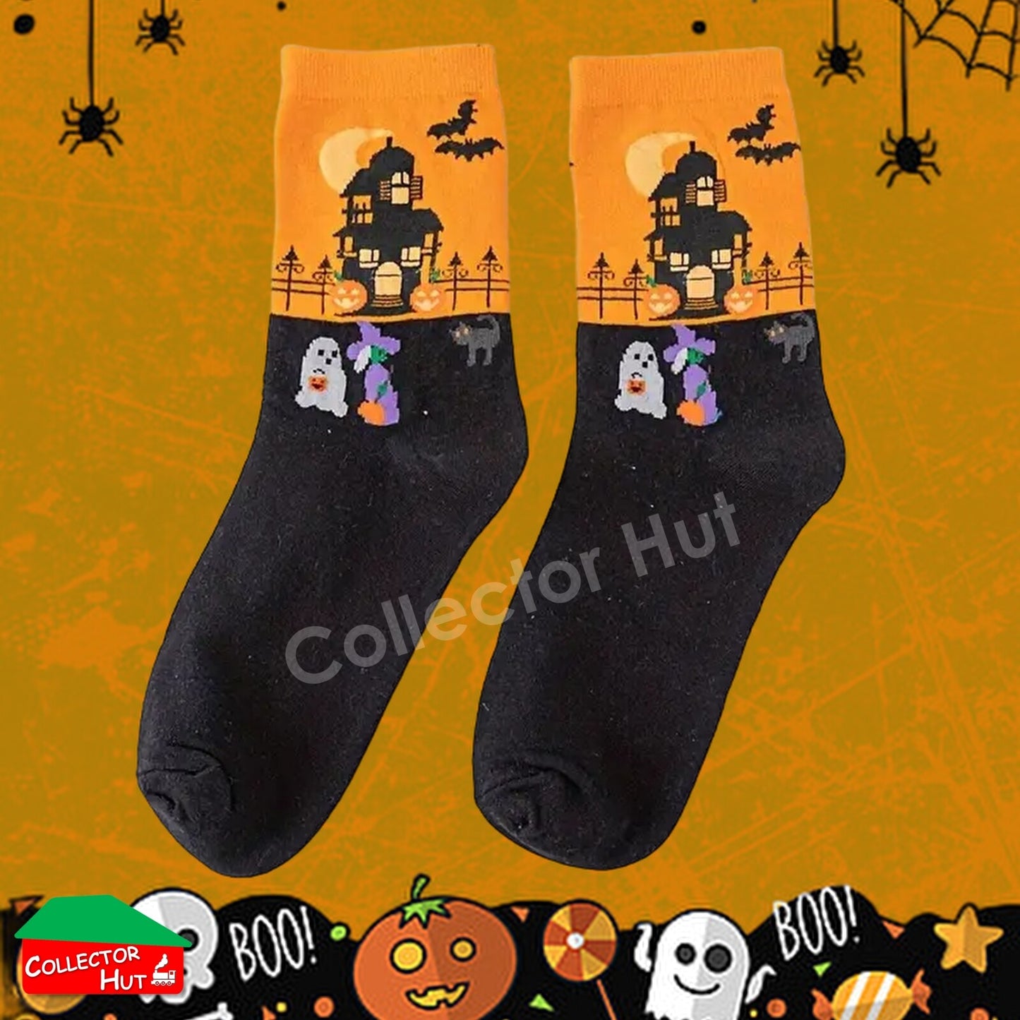 Happy Crew Socks Novelty HALLOWEEN Cotton Blend Anti-Odor Unisex CUSTOM Gift Set