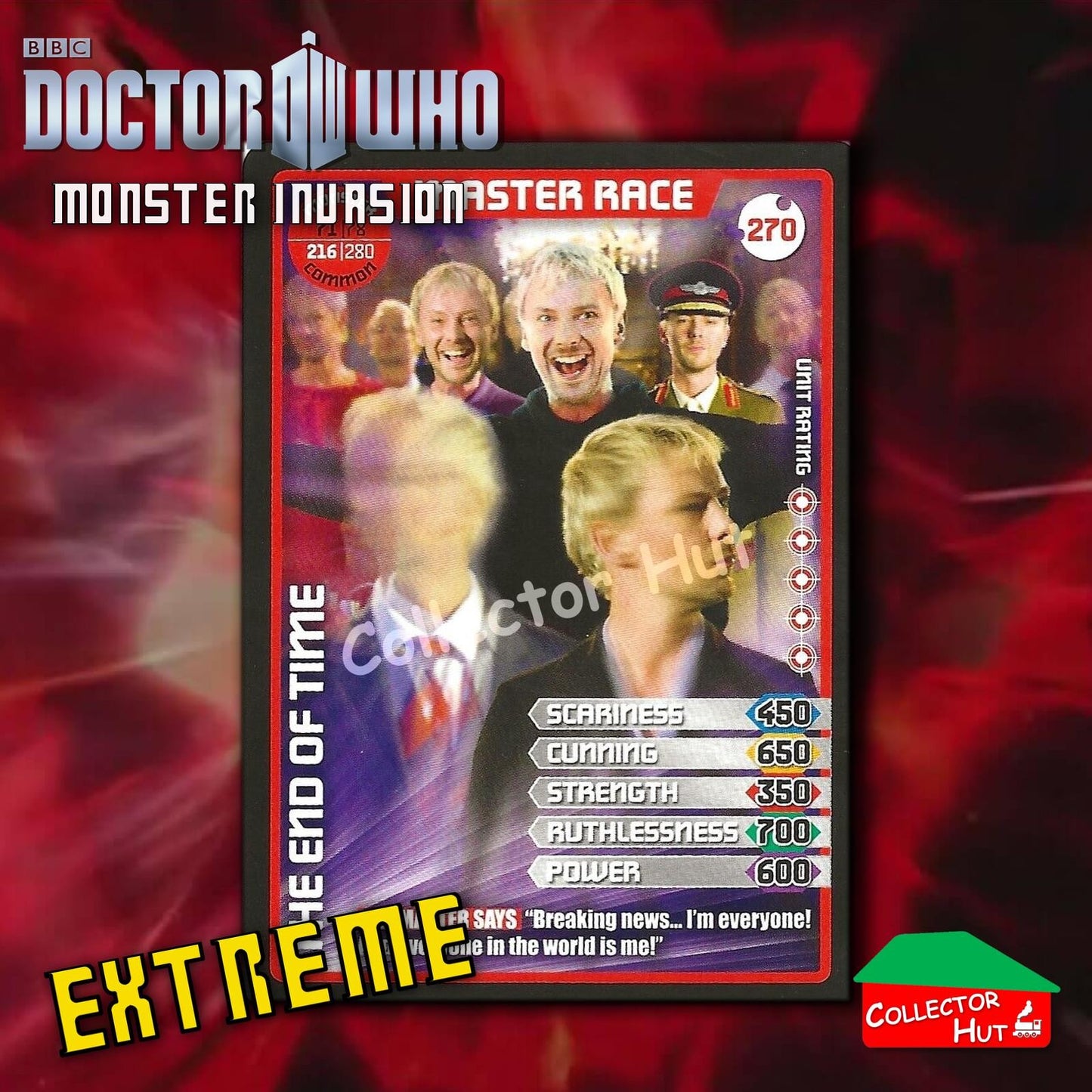 DOCTOR WHO Monster Invasion EXTREME Cards 166-344 New Fresh & Sleeved YOU CHOOSE