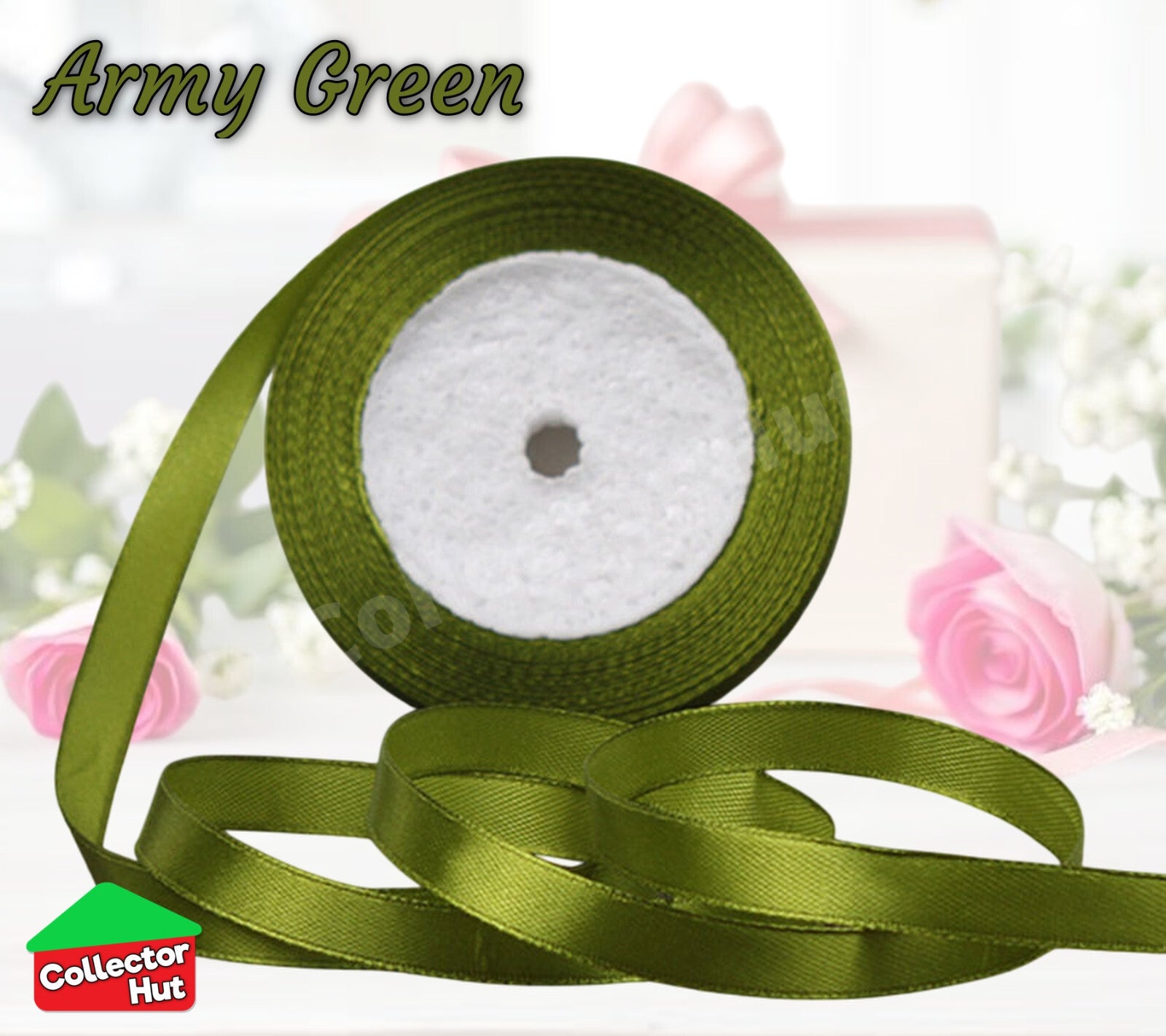 Satin Ribbon Roll Double Sided 23m Various Colours Sizes 10mm 15mm Widths