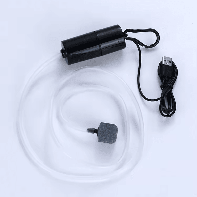 Aquarium Oxygen Air Pump Mini Kit USB Powered for Fish Tank & Sea Monkeys