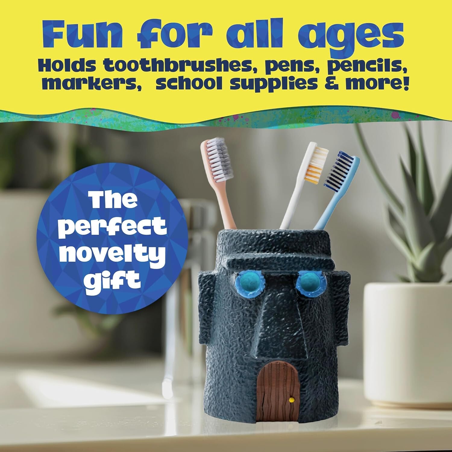 Spongebob Squarepants Pen & Pencil Holder Desk Tidy Licensed Blue Sky