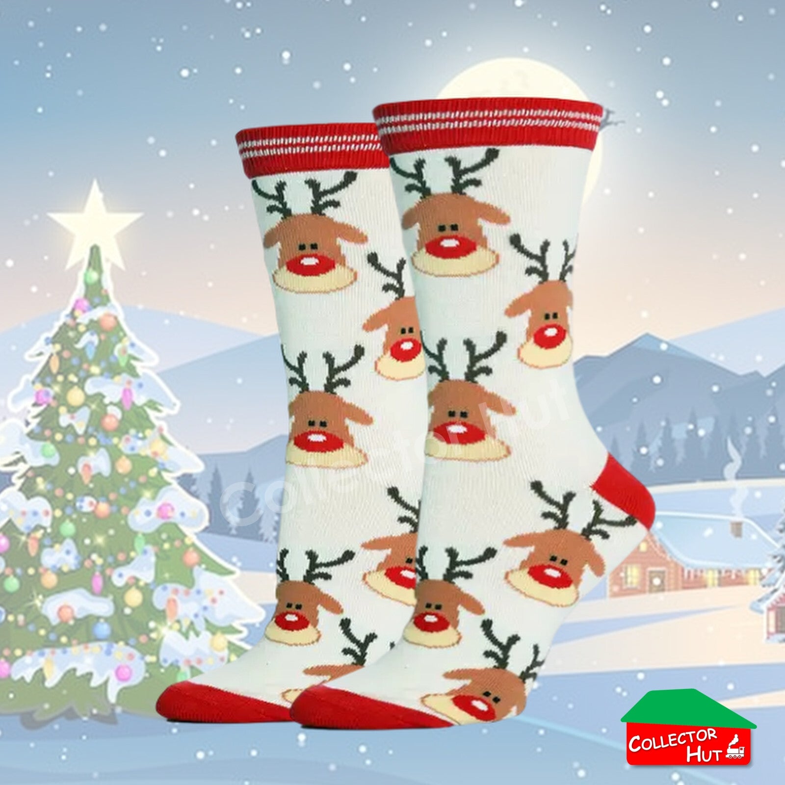 CHRISTMAS SOCKS Cotton Blend Anti-Odor Unisex Crew Socks CUSTOM Gift Set