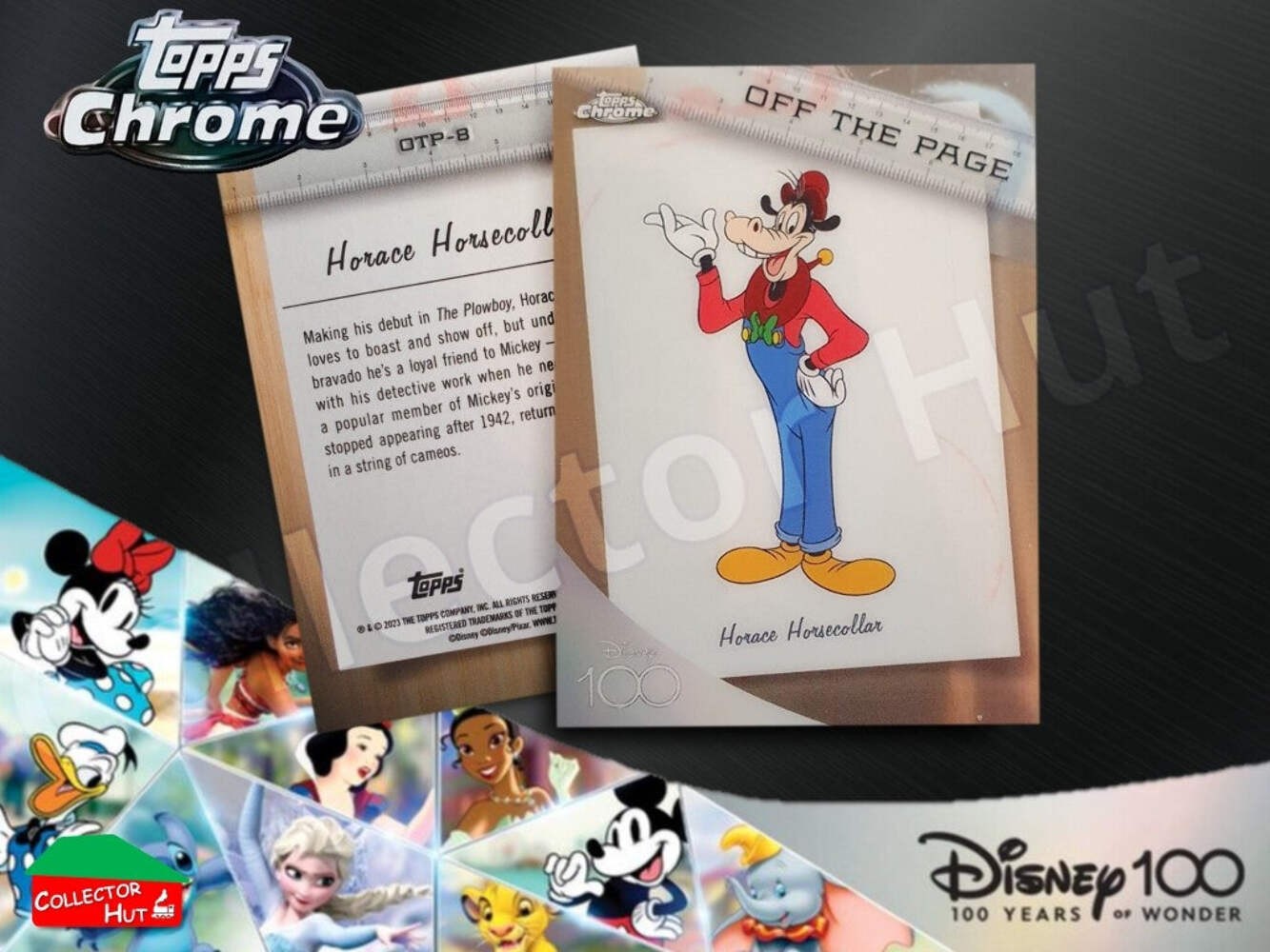 Disney 100 Topps Chrome 2023 RARE CARDS Off the Page Iconic Moments Stitch