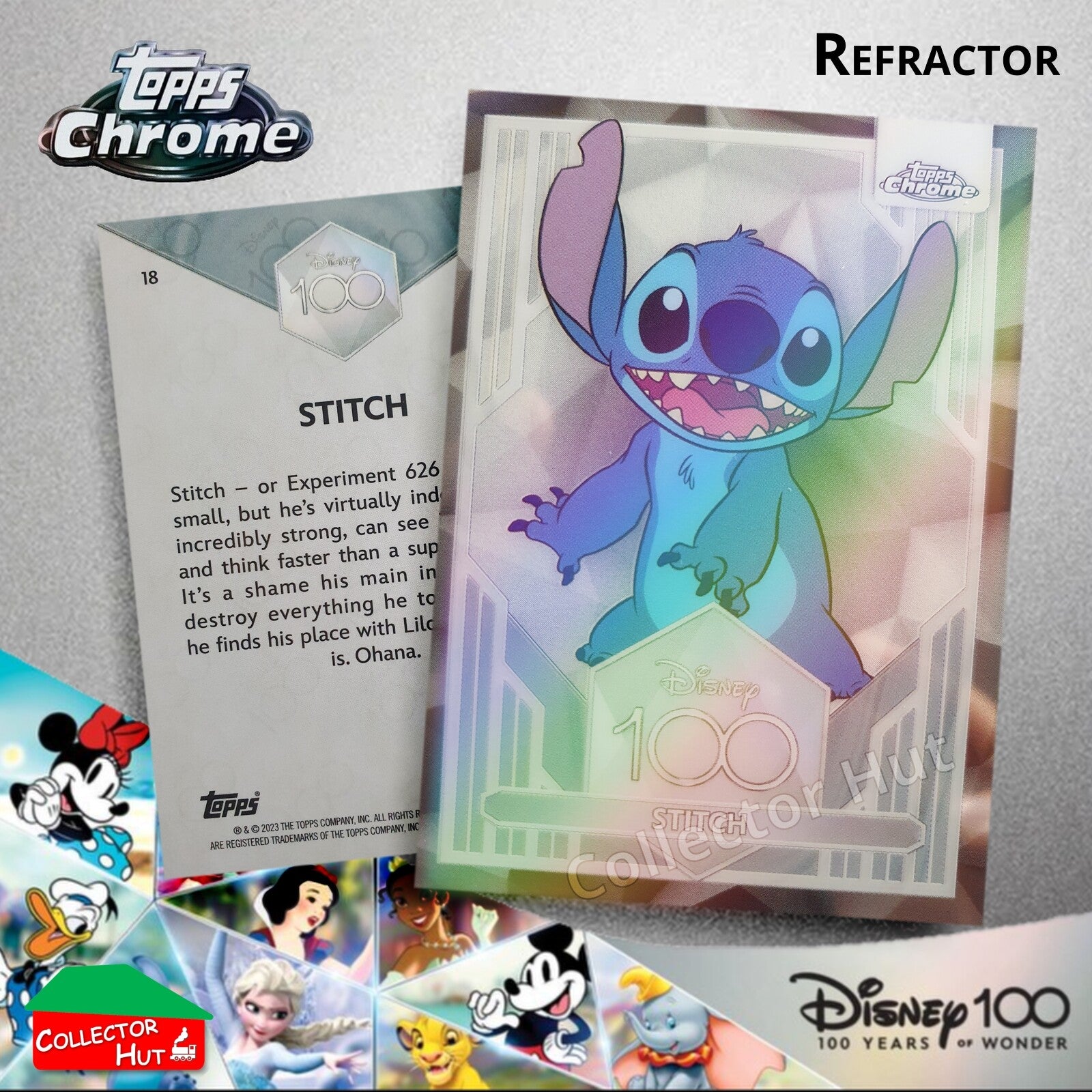 Disney 100 Topps Chrome 2023 REFRACTOR Cards 1-100 Pick Singles