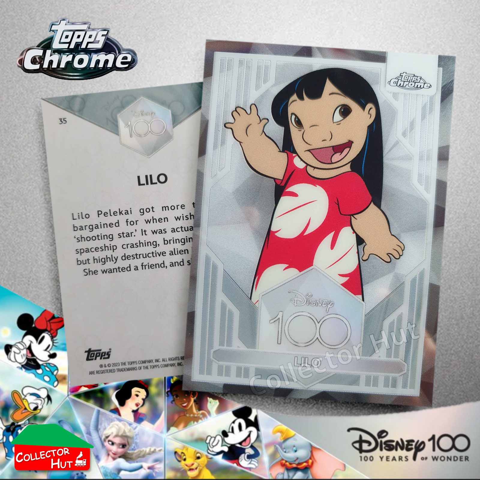 Disney 100 Topps Chrome 2023 Base Cards 1-100 Pick Singles to Complete Your Set