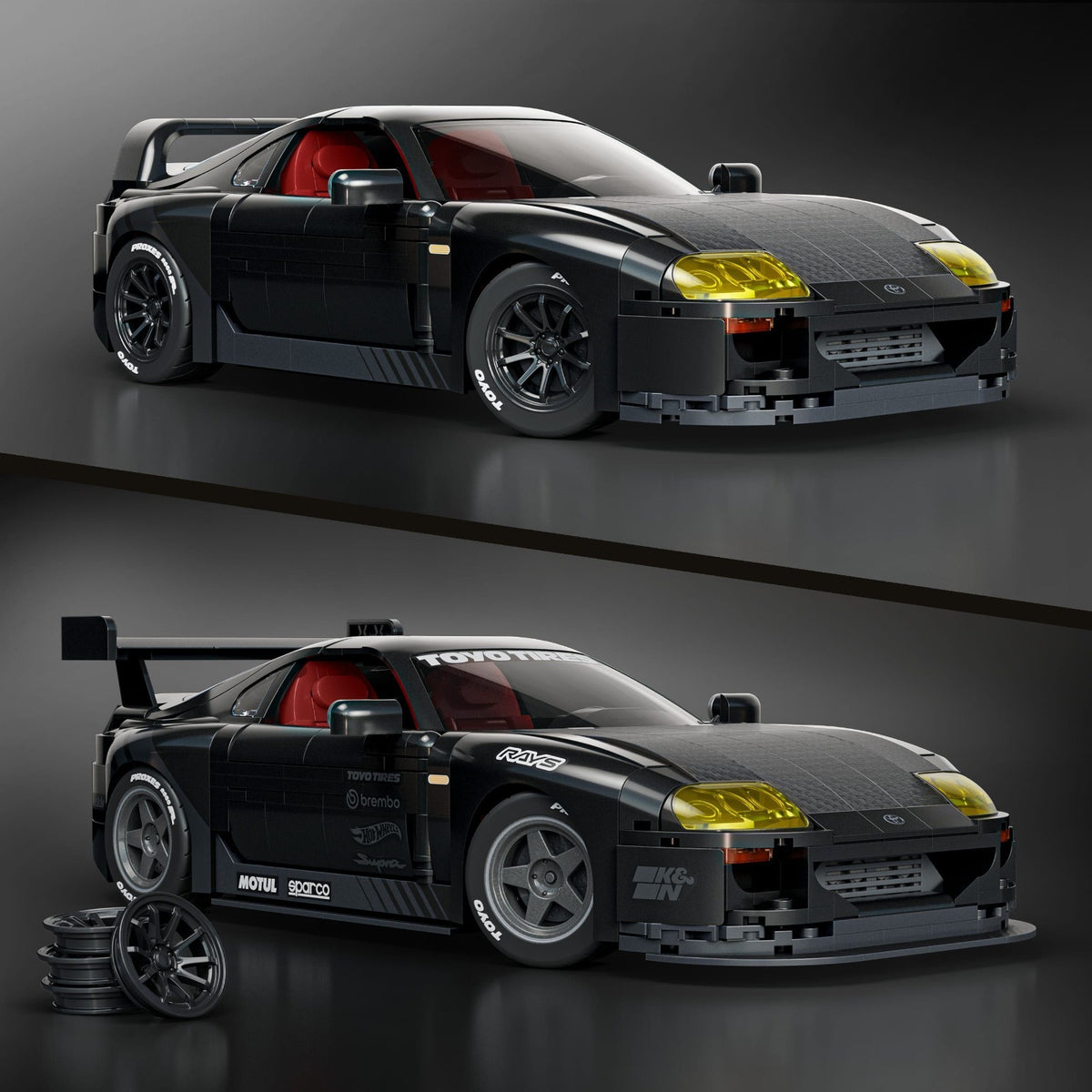 Mattel Brick Shop Hot Wheels ELITE ’94 Toyota Supra MKIV 1:16 Scale Model Kit