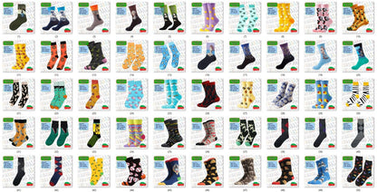 Happy Crew Socks Novelty Breathable Anti-Odour Men's Unisex UK 6-8.5 EU 39-42