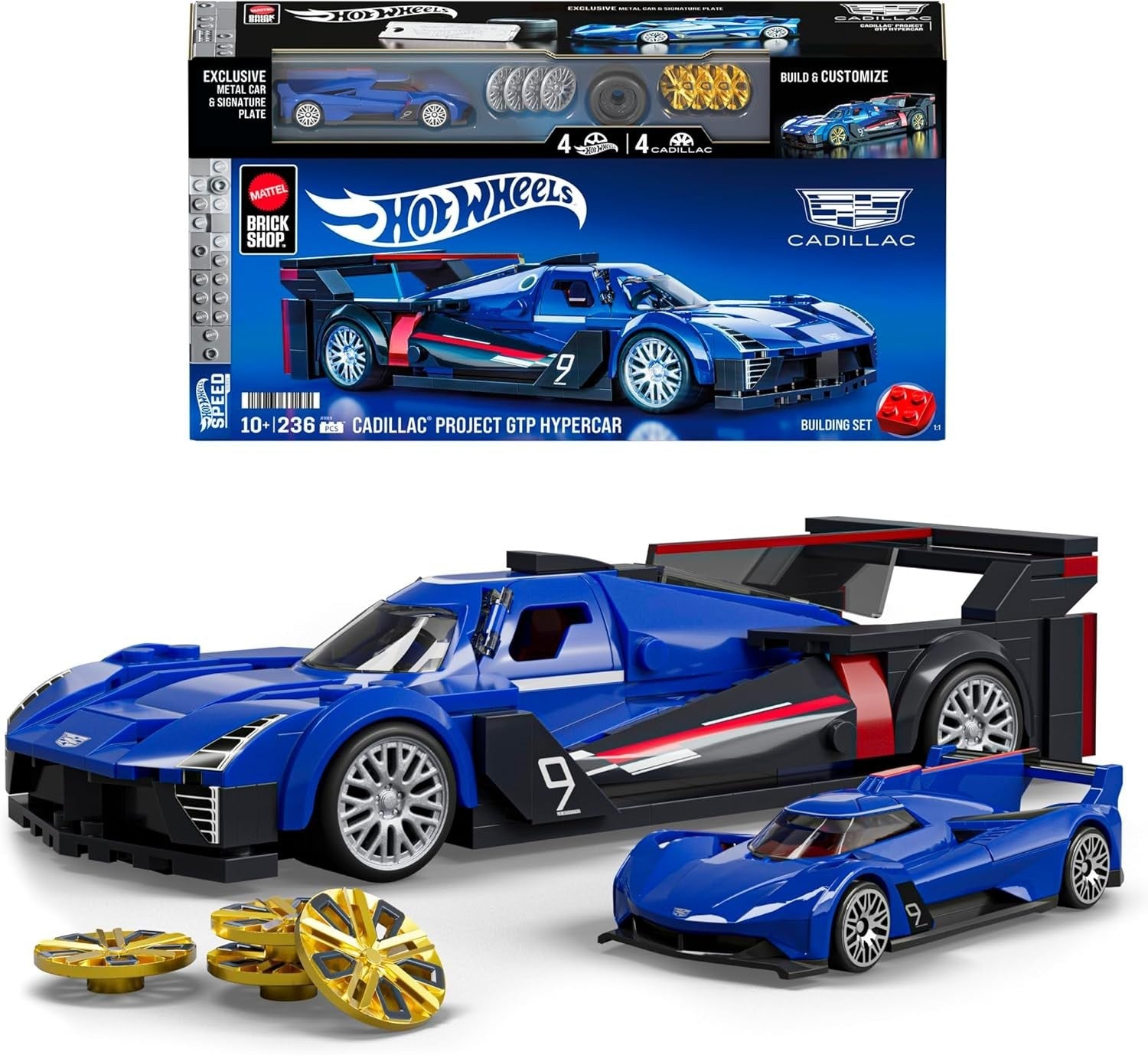Mattel Brick Shop Hot Wheels SPEED Cadillac Project GT Hyper Car 1:32 Model Kit