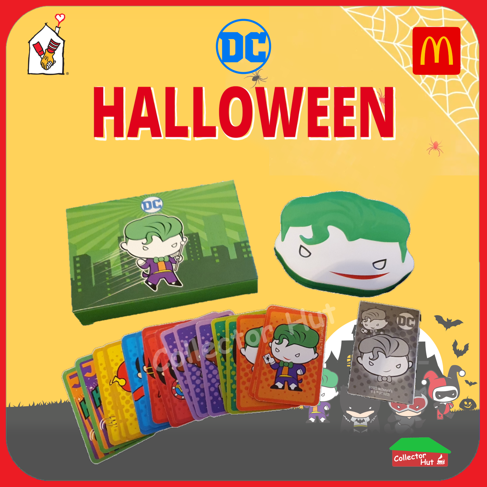 McDonald's Happy Meal DC Super Heroes & Villains Collector's Tin Play Sets