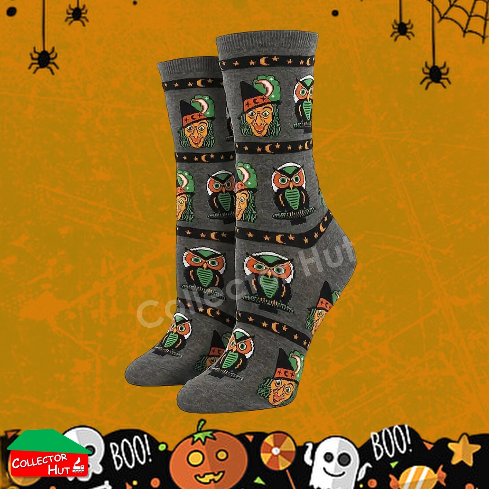 Happy Crew Socks Novelty HALLOWEEN Cotton Blend Anti-Odor Unisex CUSTOM Gift Set