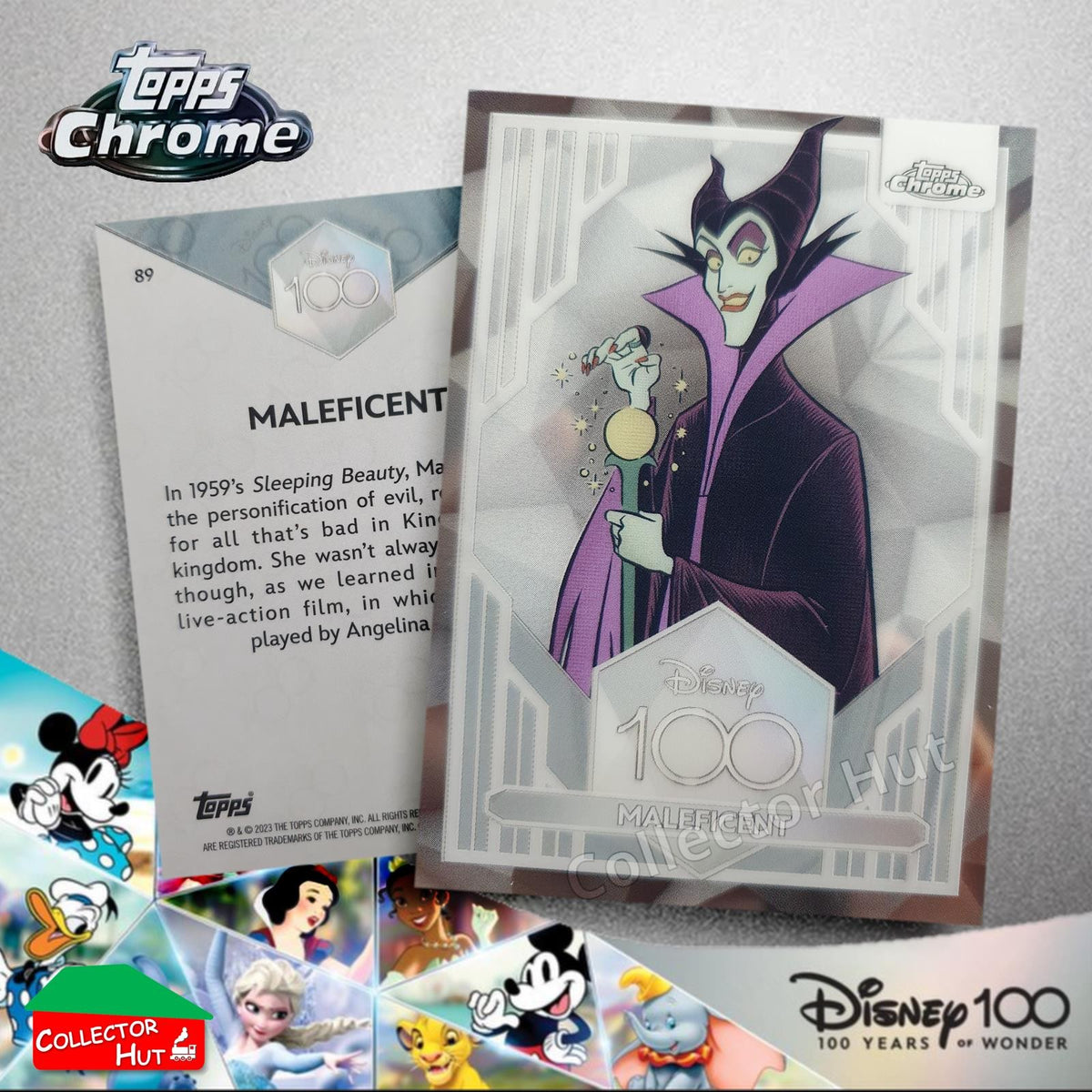 Disney 100 Topps Chrome 2023 Base Cards 1-100 Pick Singles to Complete Your Set