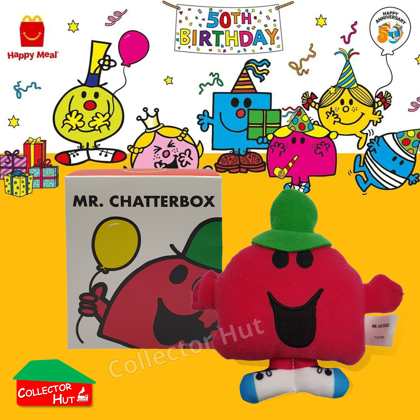 McDonalds Happy Meal Mr Men Little Miss 2024 & 2021 50th Anniversary Plush Toys