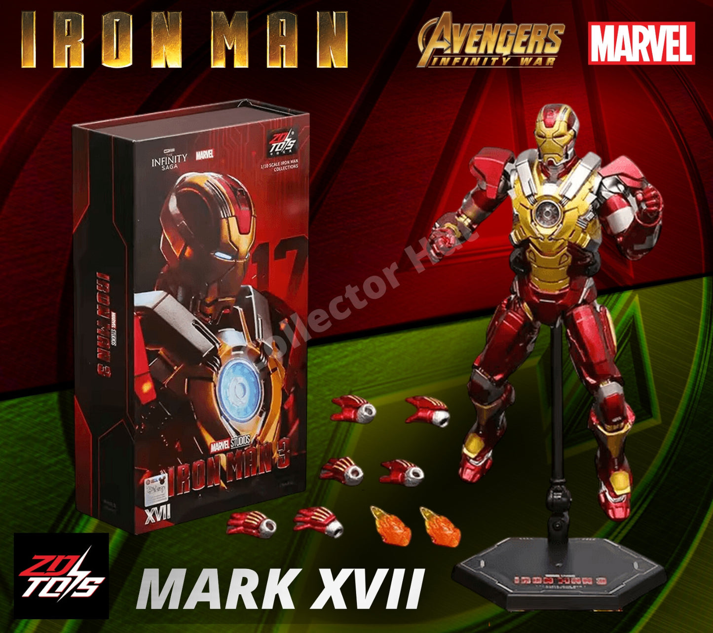 Iron Man Marvel Action Figures 1:10 Scale Avenger Infinity Saga MK 1-85 ZD Toys