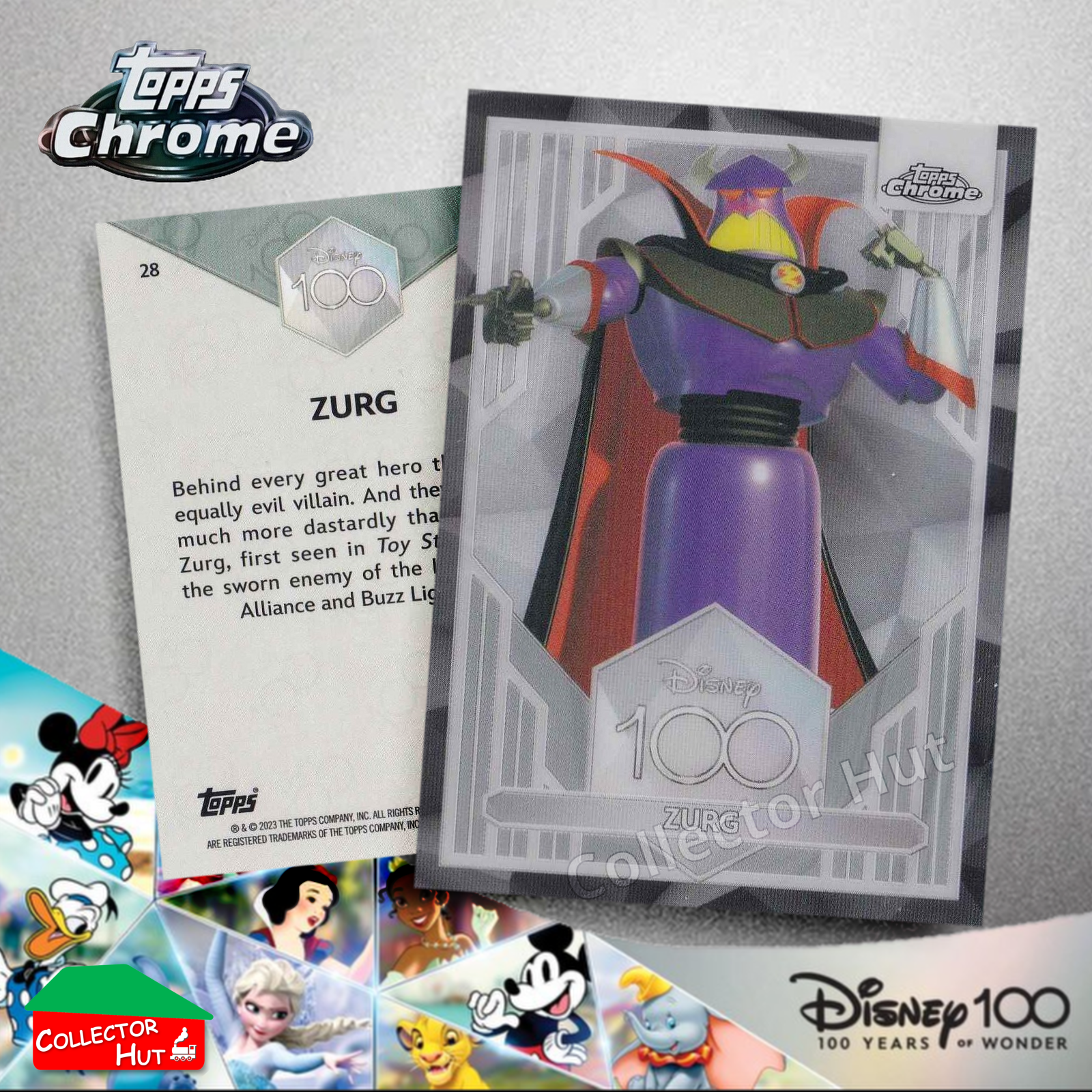 Disney 100 Topps Chrome 2023 Base Cards 1-100 Pick Singles to Complete Your Set