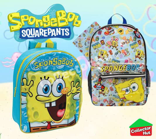 SPONGEBOB SQUAREPANTS Childrens 3D Backpack Kids School Bag Lunch Rucksack